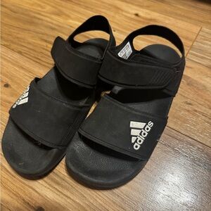 Adidas Black Sandals with Adjustable Velcro Straps